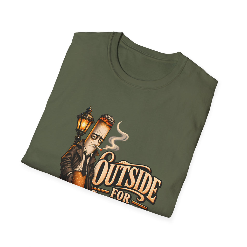 Outside for Character Development | Humorous Vintage Cigarette Graphic