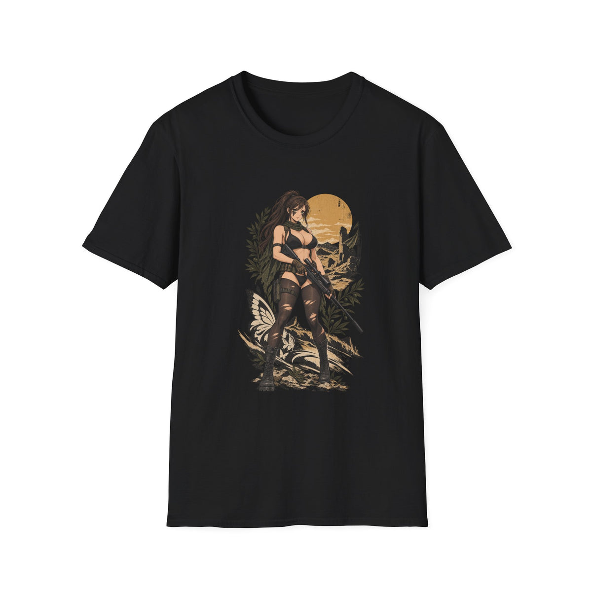 Quiet | Metal Gear | Sexy Sniper Pin up Fantasy Warrior Woman T-Shirt
