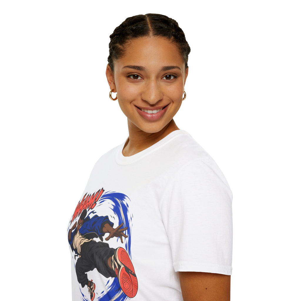 WHAM! | Anime Cartoon Ninja Kick Graphic T Shirt