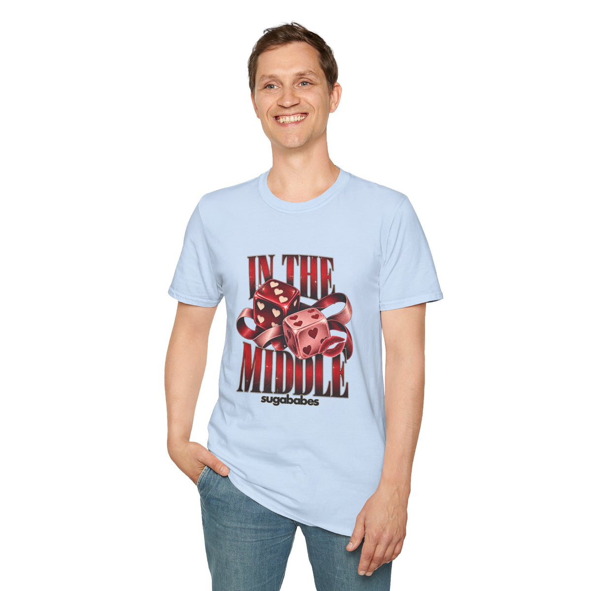 In The Middle | Sugababes | Retro Red Dice Graphic T Shirt