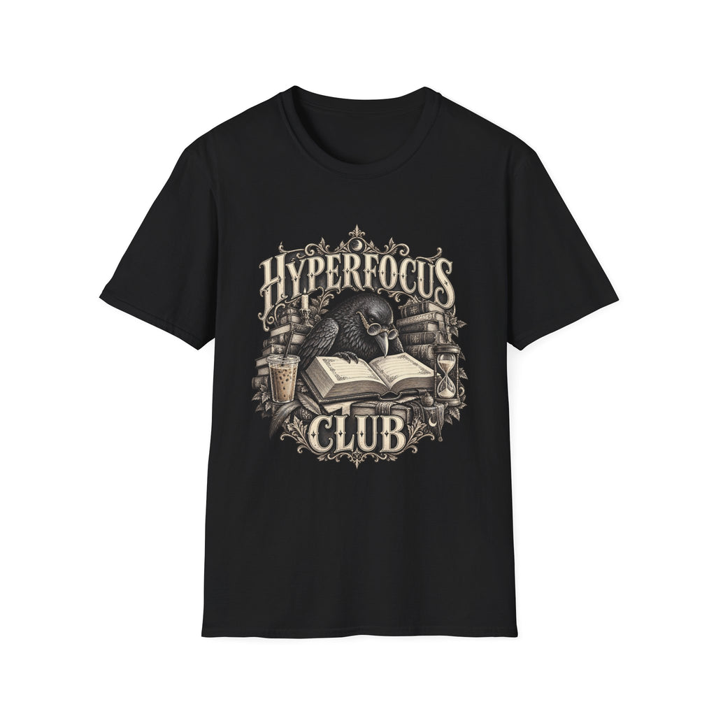 Hyperfocus Club | Gothic Skull & Book Study Shirt
