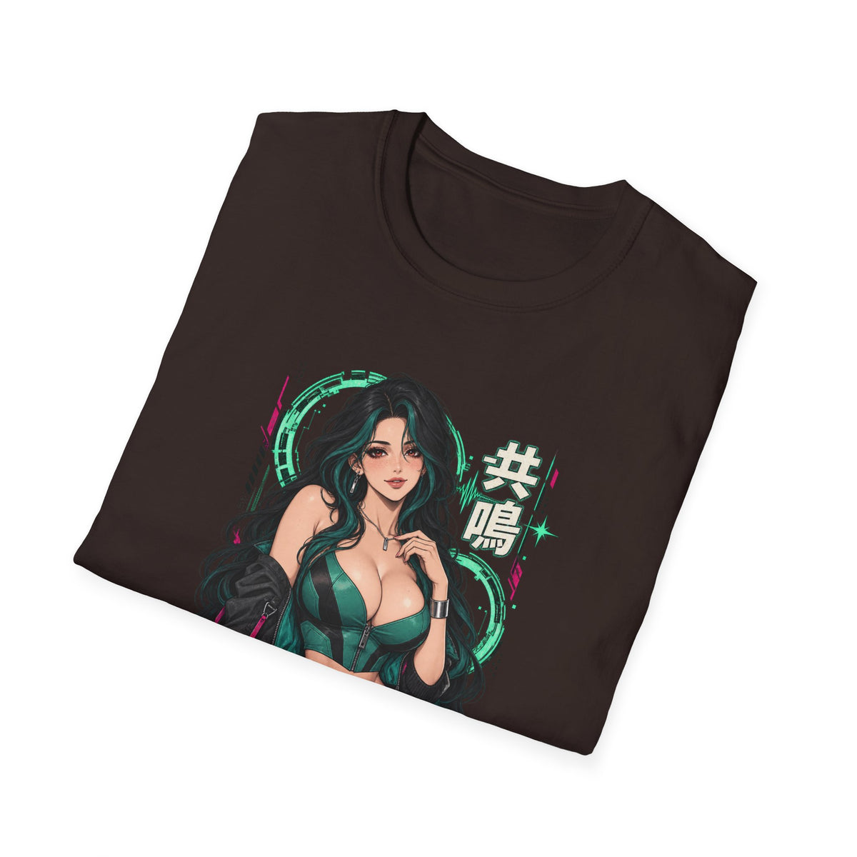 Jade | Sexy Anime Pin Up Girl | Waifu Graphic T‑Shirt