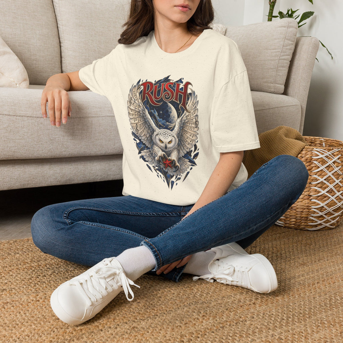 Rush | Fly by Night | Prog Rock | Owl Band Graphic T-Shirt