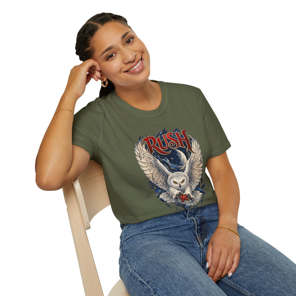 Rush | Fly by Night | Prog Rock | Owl Band Graphic T-Shirt