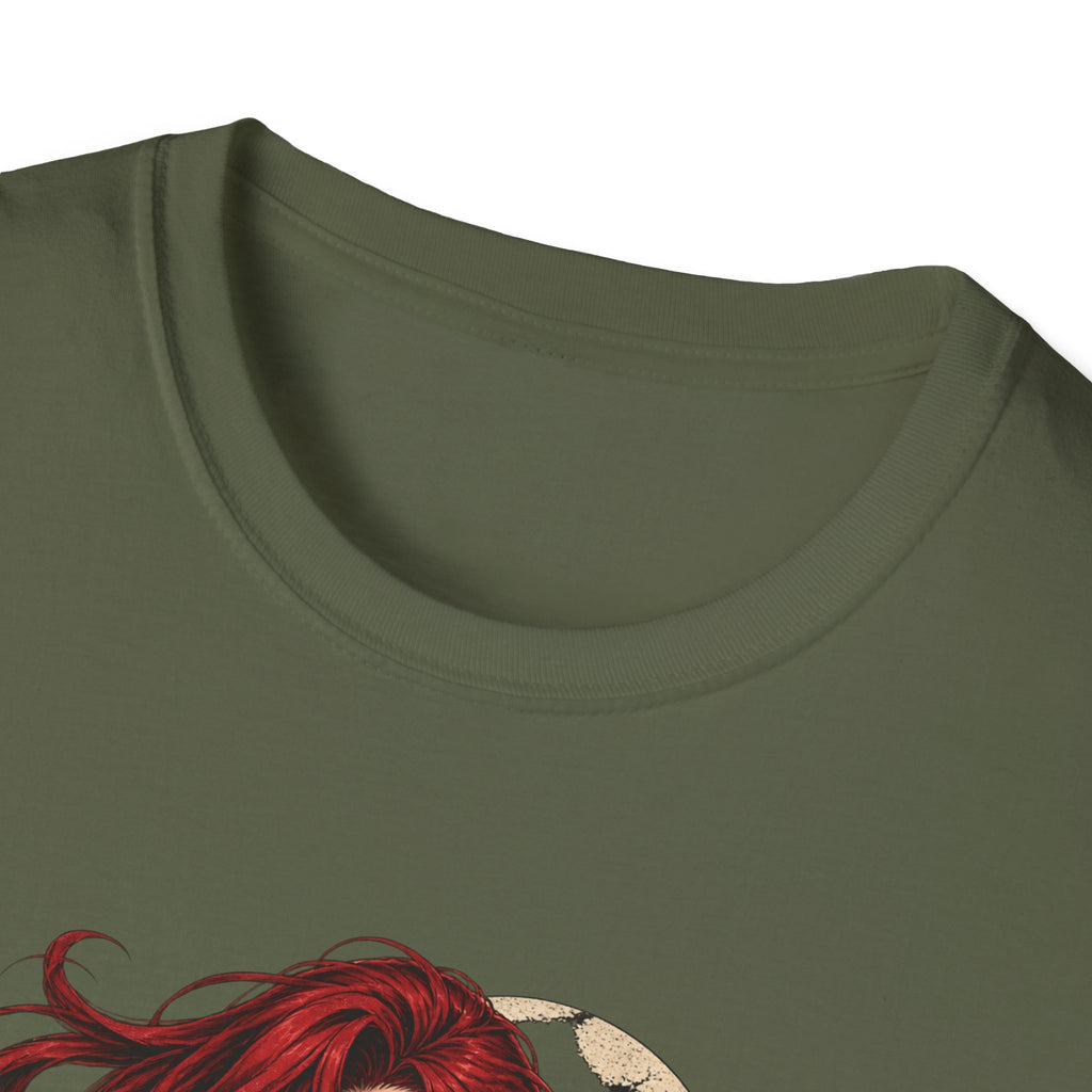 Crimson Dusk | Sexy Gothic Hannya Mask Pin up Woman T-Shirt