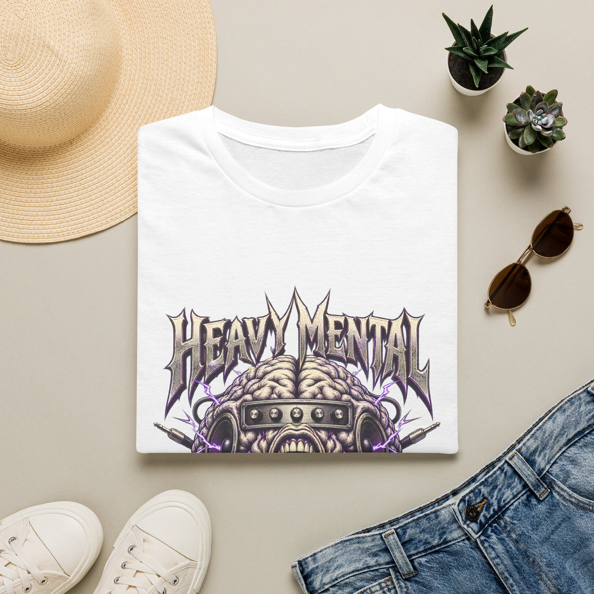 Heavy Mental T-Shirt | Live In My Head' Metal Graphic Tee