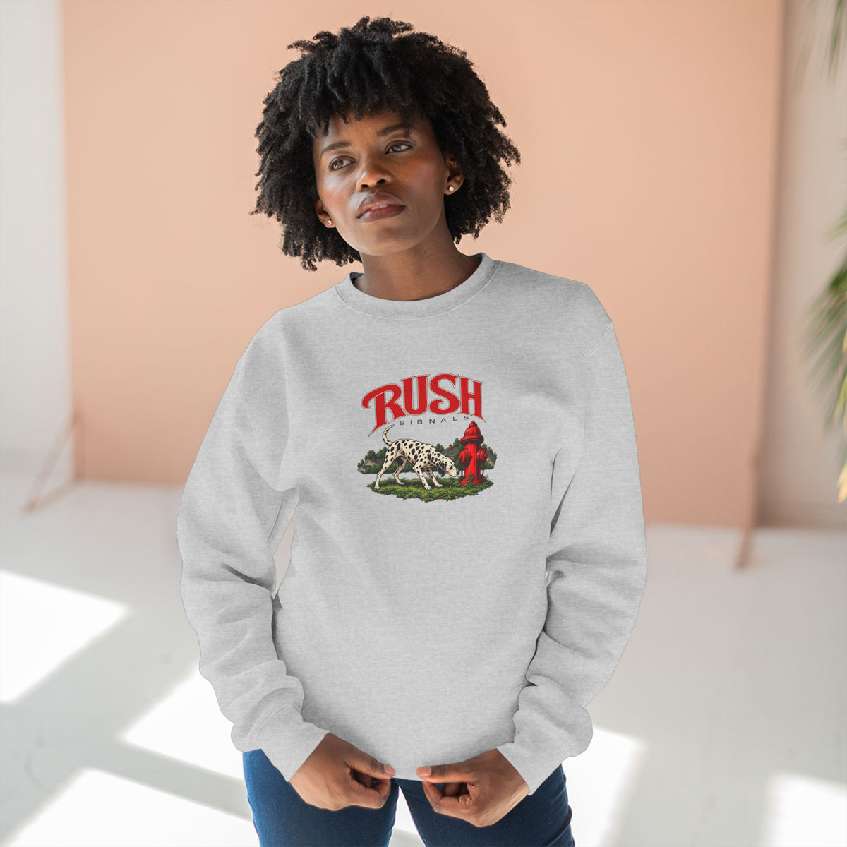 Rush | Signals | Dog & Fire Hydrant Prog Band Crewneck Sweatshirt