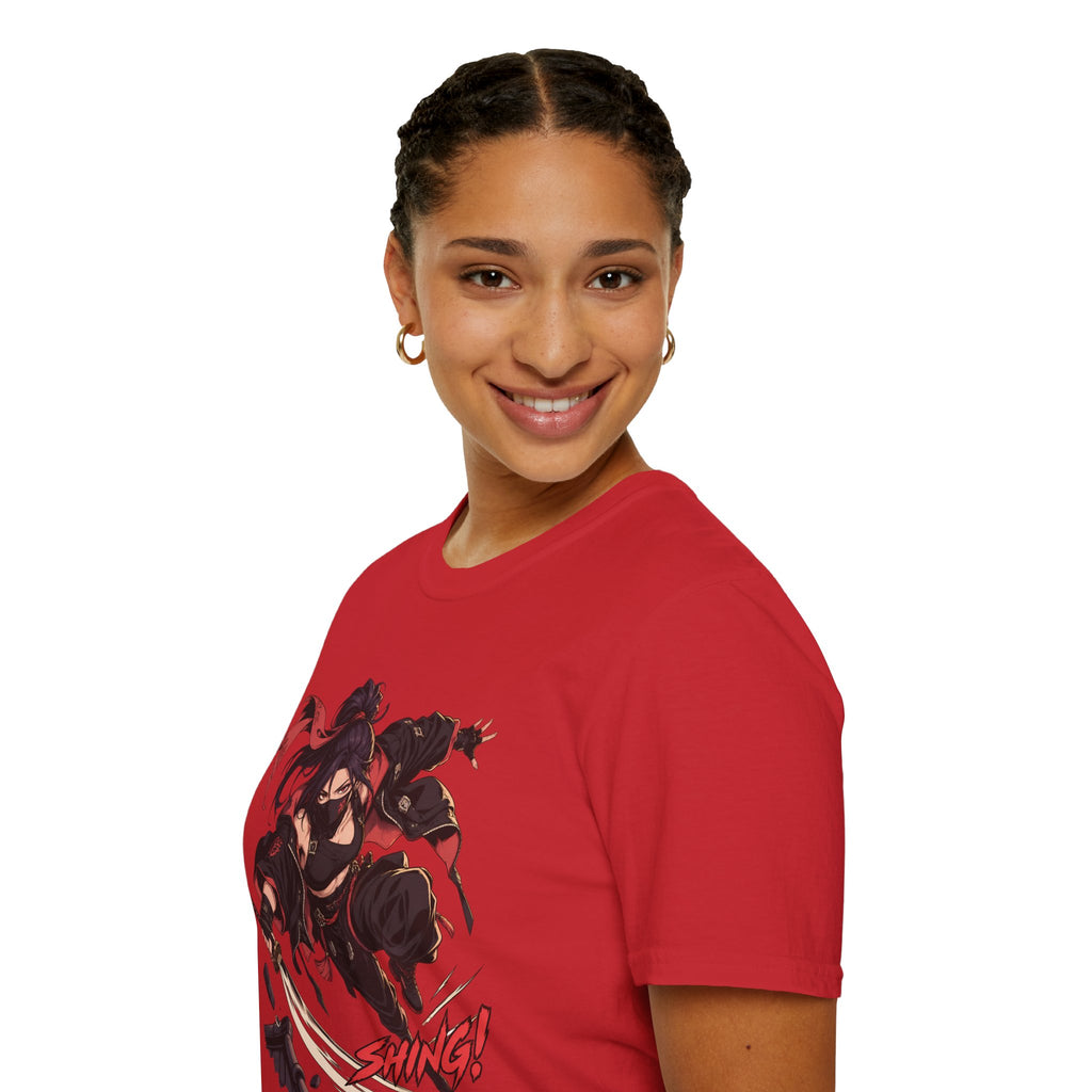 SHING! | Rooftop Samurai Girl | Japanese Anime Style Fight Shirt
