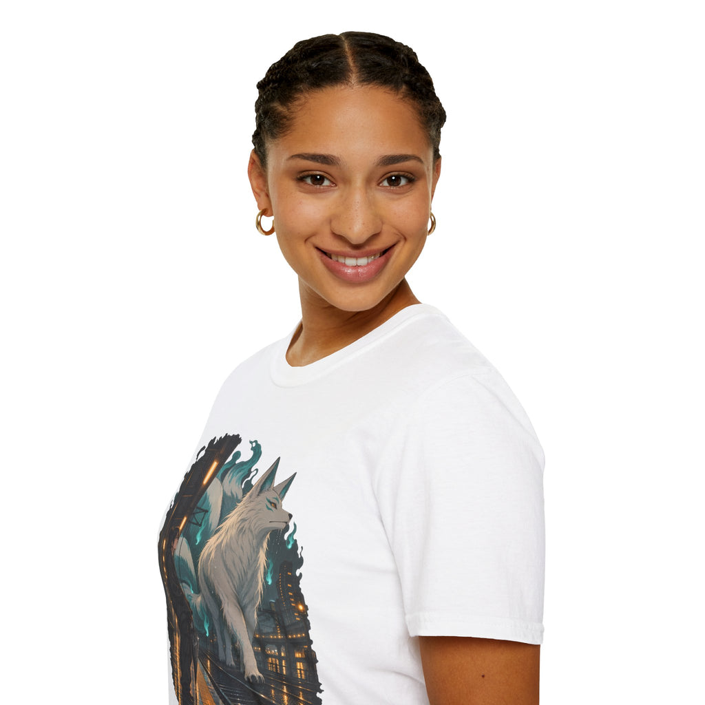 Wolf in the Rain | Last Train Home T-Shirt | Urban Nightscape Graphic Tee