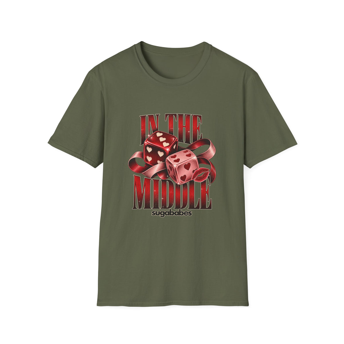 In The Middle | Sugababes | Retro Red Dice Graphic T Shirt