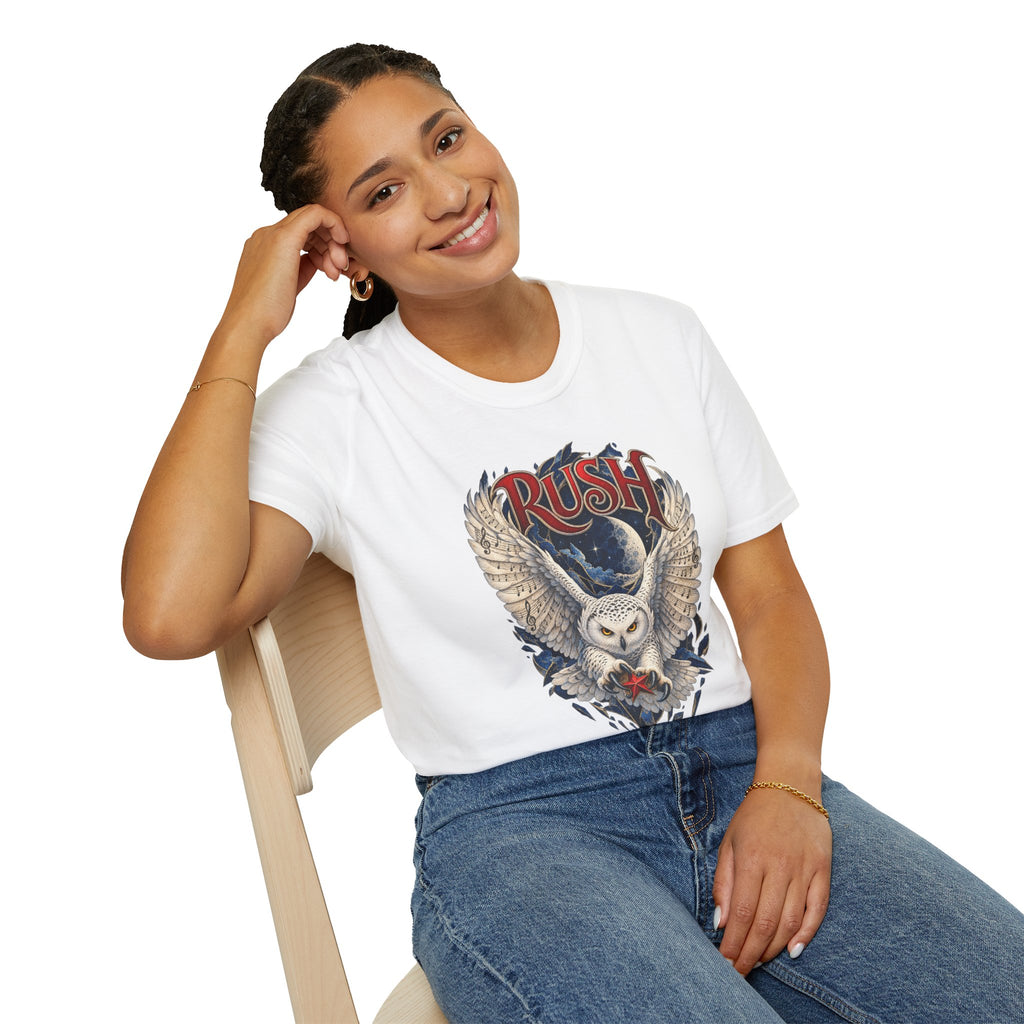 Rush | Fly by Night | Prog Rock | Owl Band Graphic T-Shirt