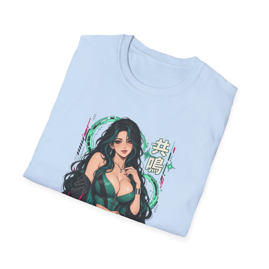 Jade | Sexy Anime Pin Up Girl | Waifu Graphic T‑Shirt