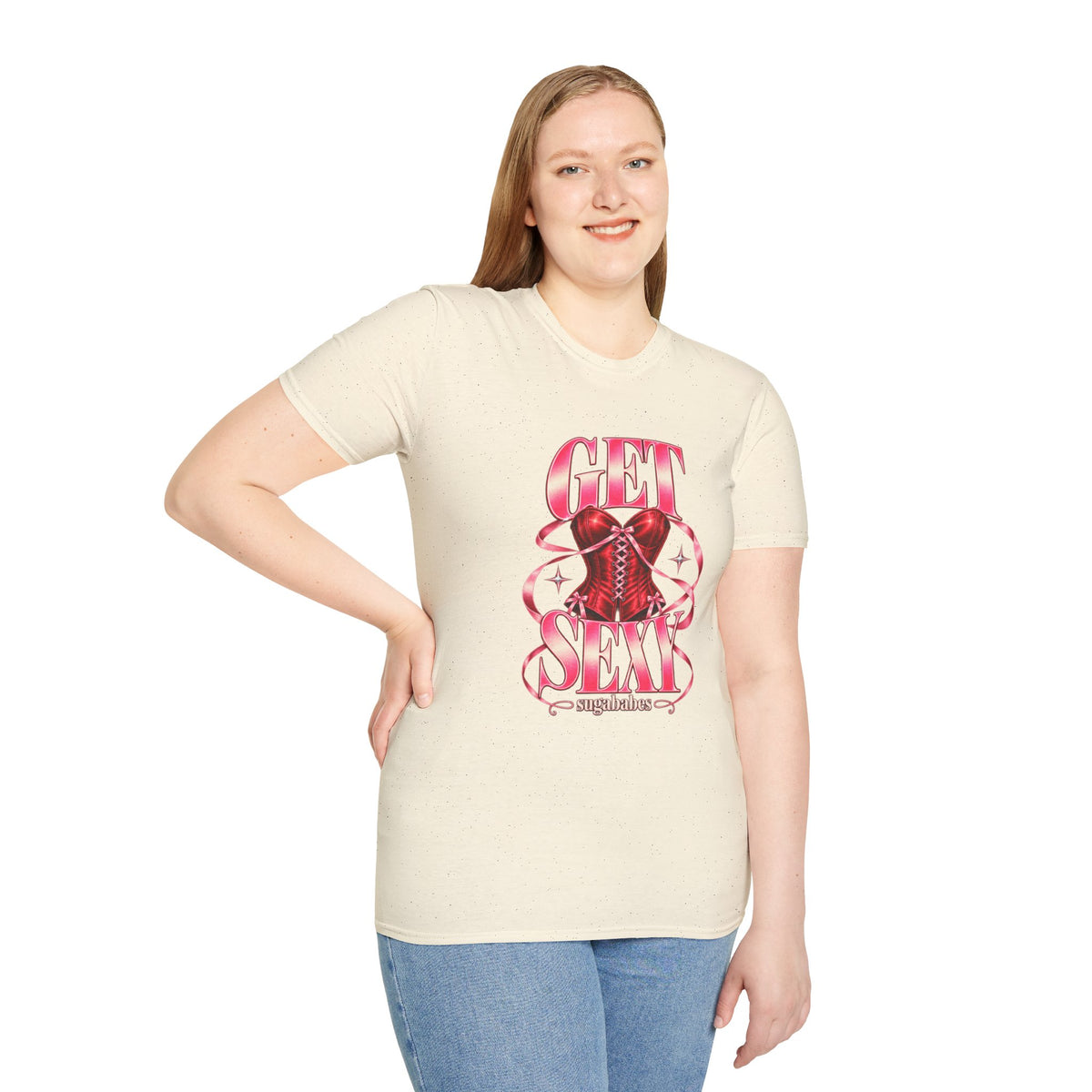 Get Sexy | Sugababes | Corset Retro Pink Y2K Vibe Graphic T Shirt