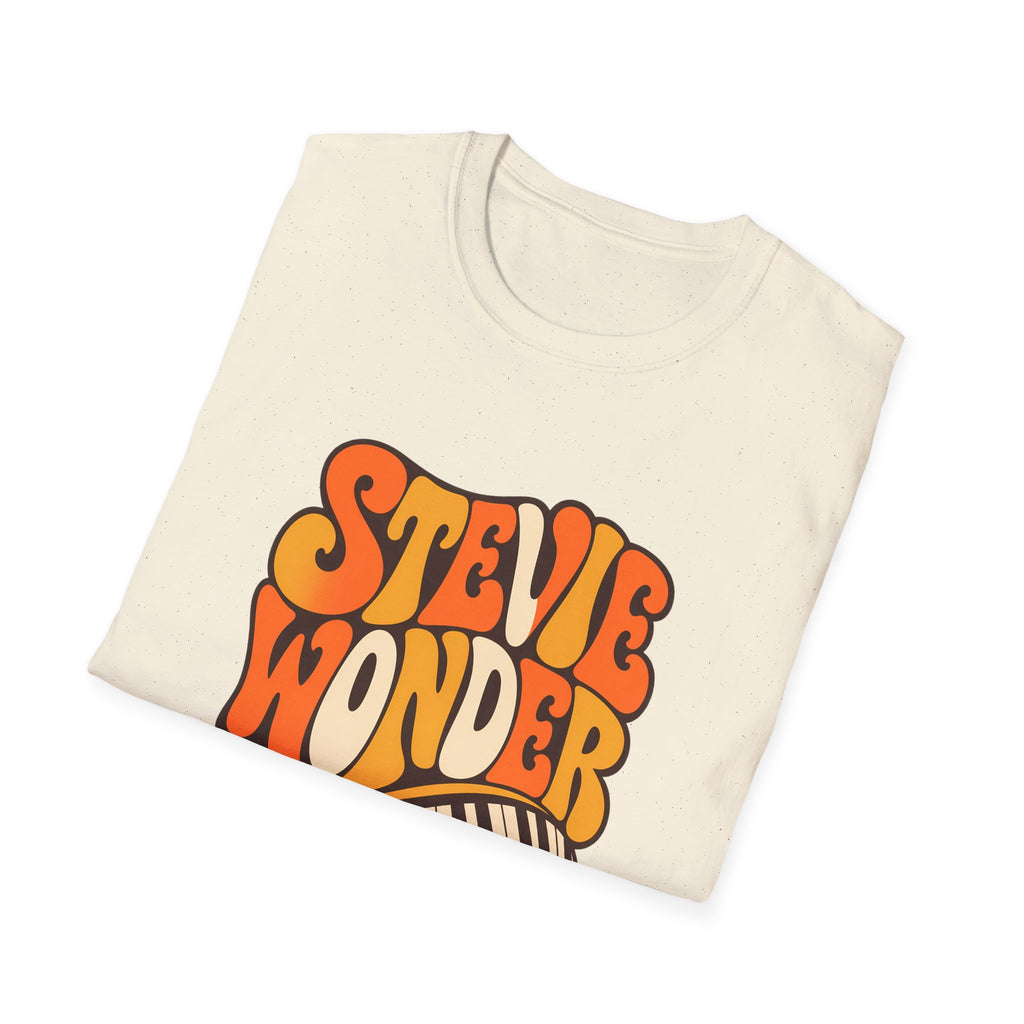 Stevie Wonder Piano Psychedelic Retro Band T-Shirt