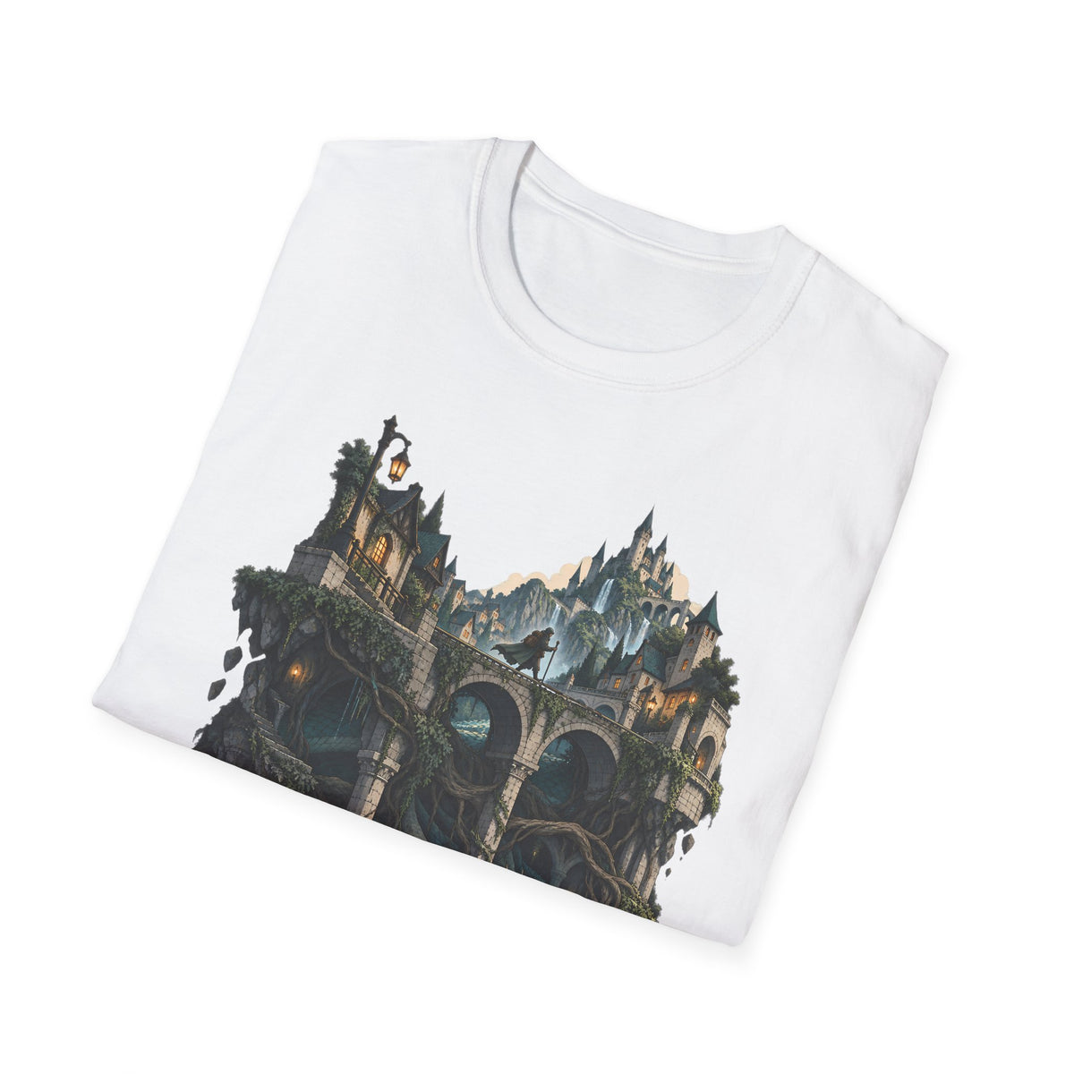 Quests and Adventures | Japanese Style | Anime Fantasy Dragon Castle T Shirt