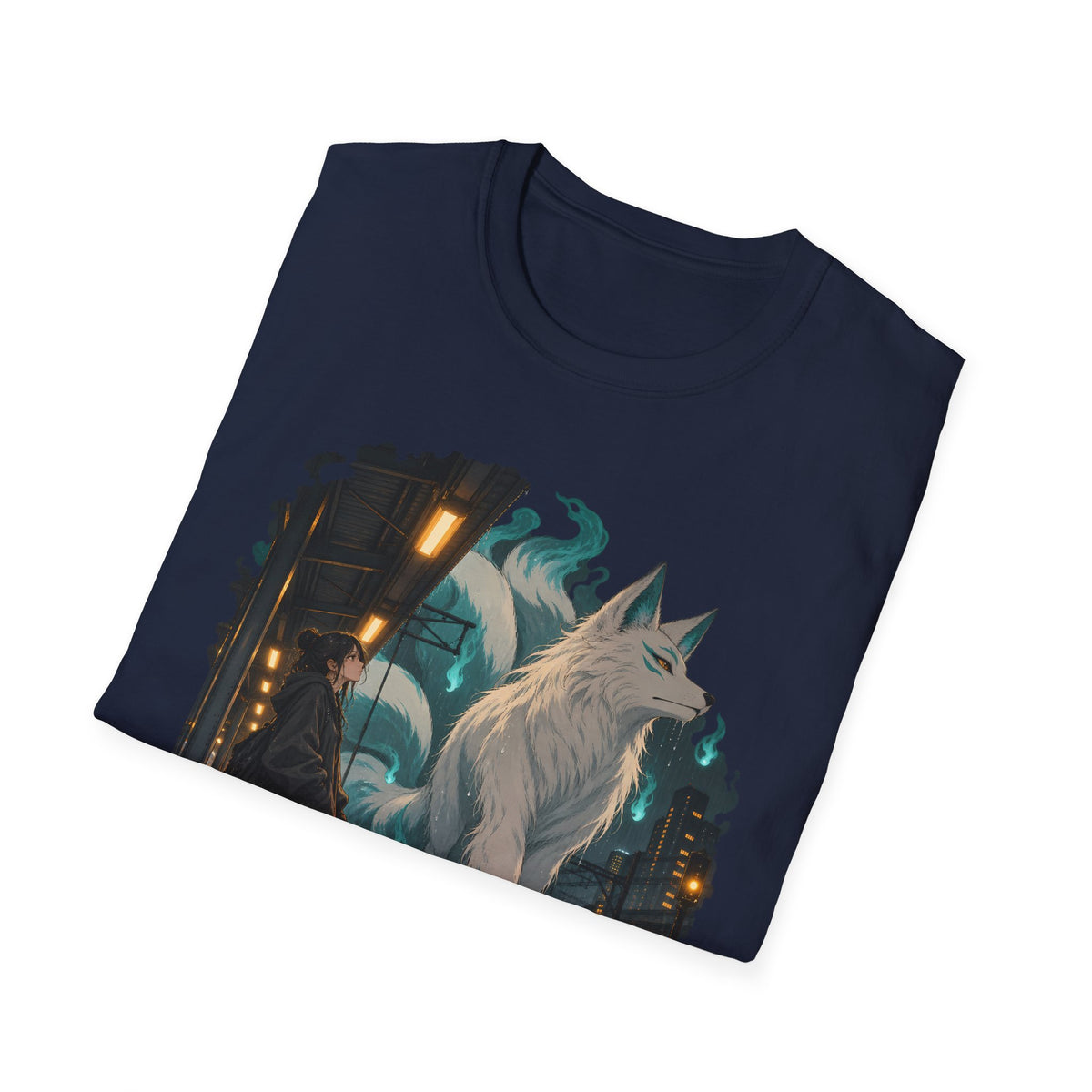 Wolf in the Rain | Last Train Home T-Shirt | Urban Nightscape Graphic Tee