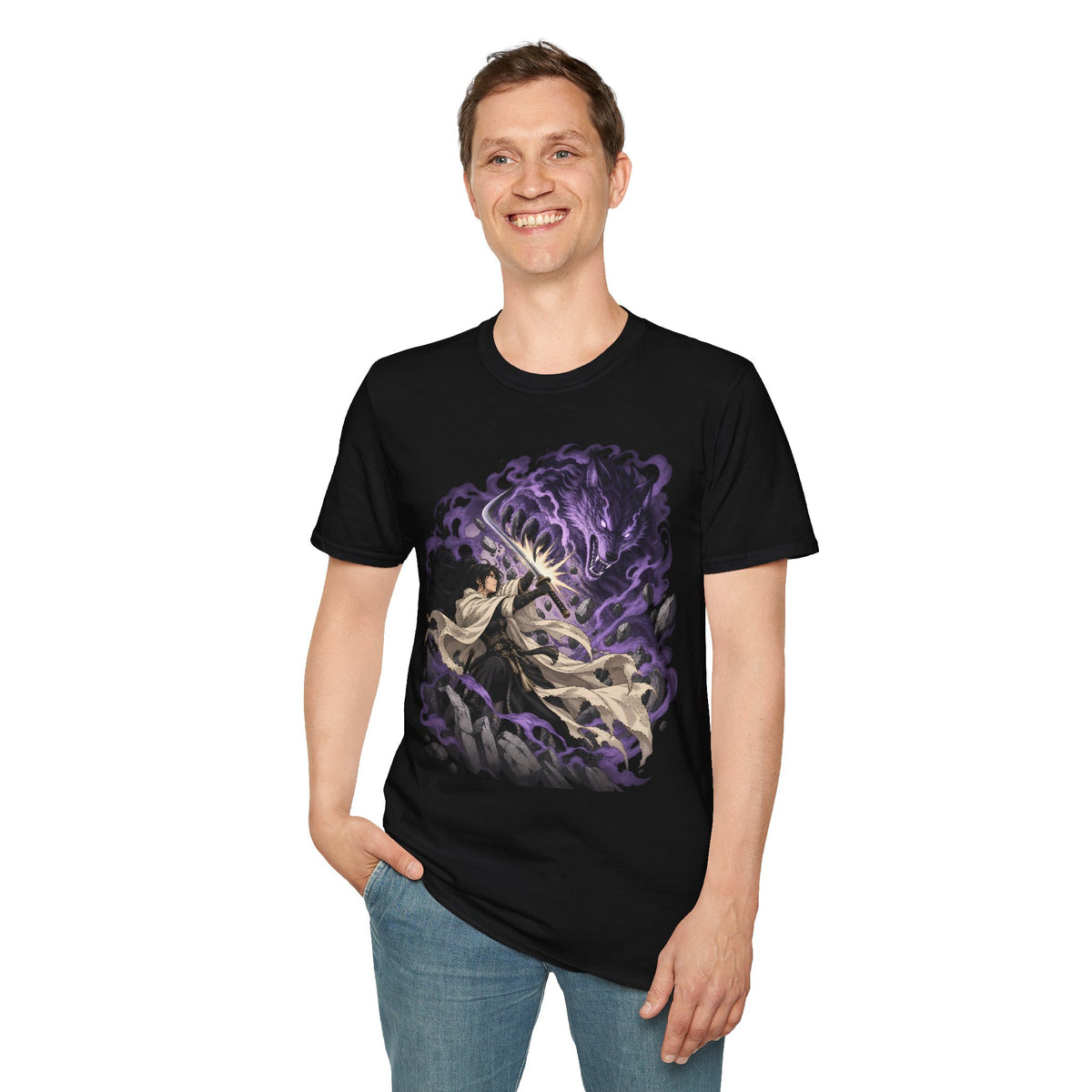Trial of the Wolf | Samurai Anime Storm Warrior T-Shirt