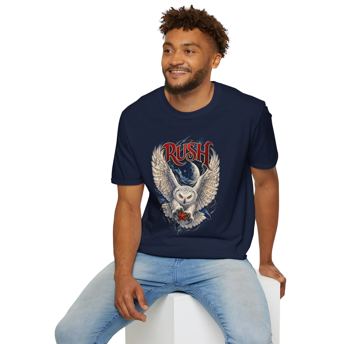Rush | Fly by Night | Prog Rock | Owl Band Graphic T-Shirt