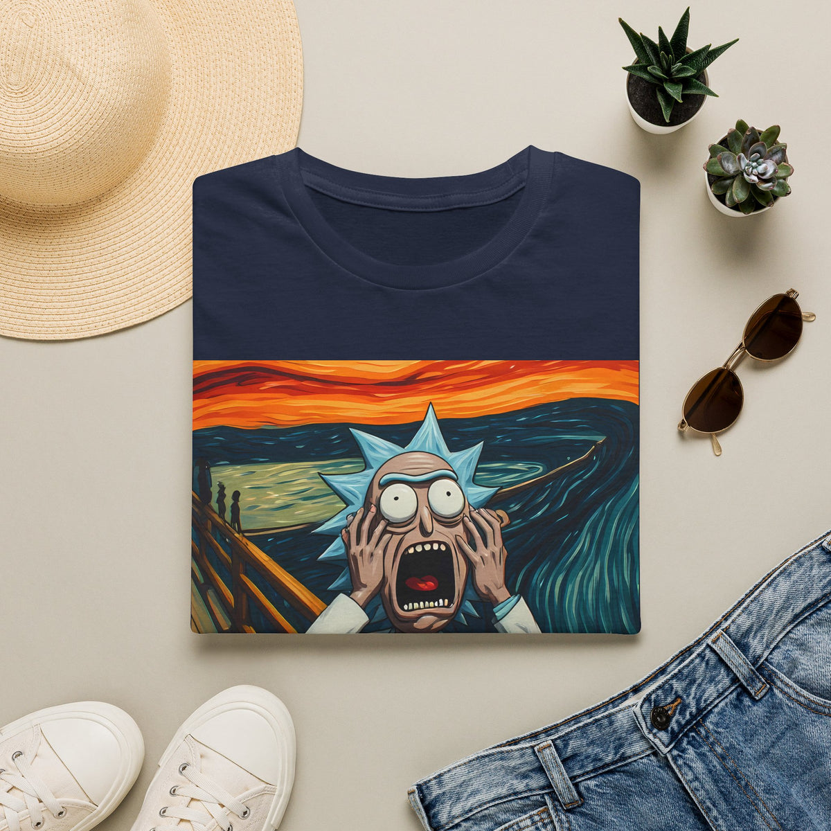 Rick Scream Tee — Rick and Morty Parody of The Scream T-Shirt