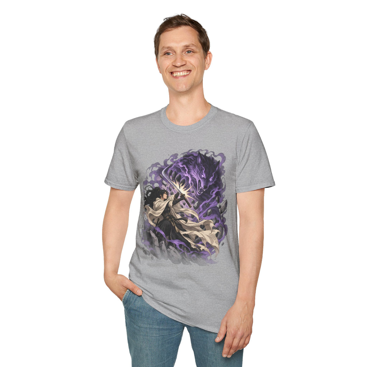 Trial of the Wolf | Samurai Anime Storm Warrior T-Shirt