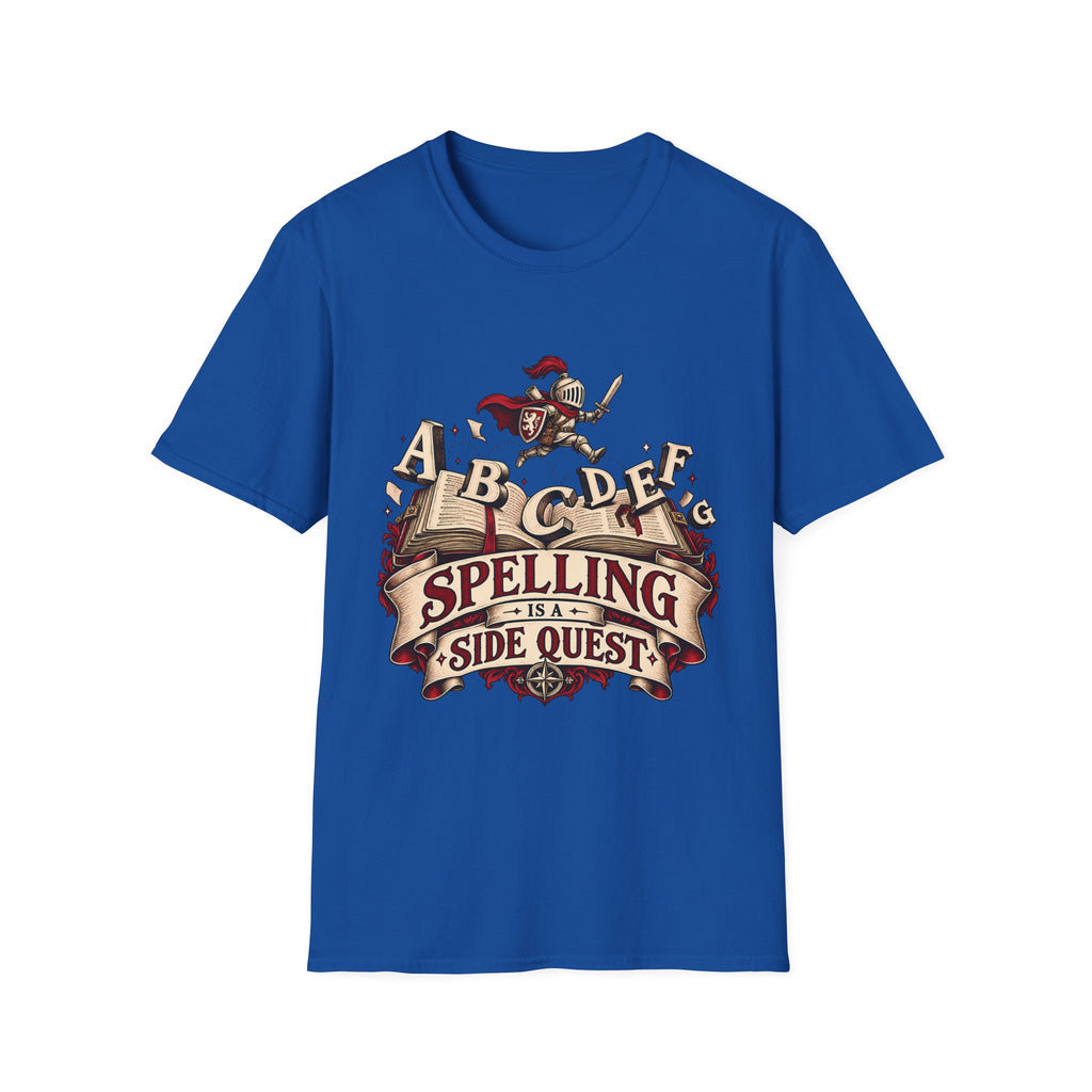 Spelling Is a Side Quest | Funny Spelling & Knight T Shirt