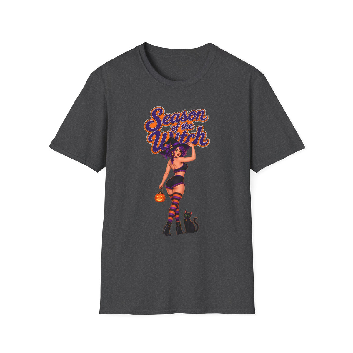 Season of the Witch T-Shirt — Retro Pinup Halloween Witch Graphic Tee