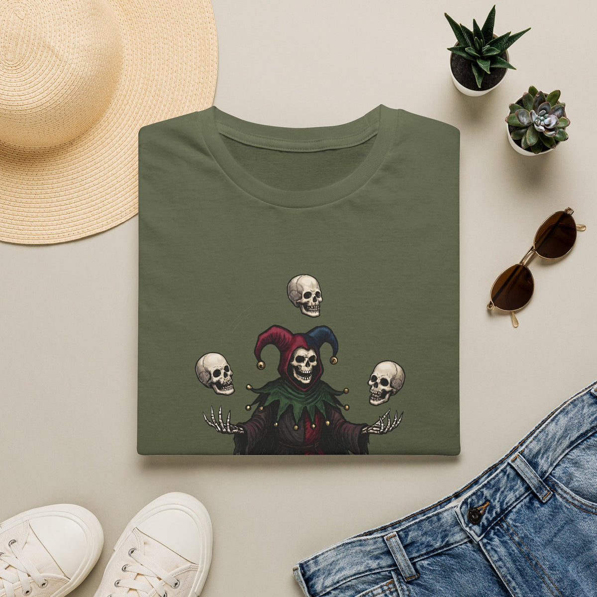 Juggling with Death - Gothic / Dark Fantasy Skeleton T-Shirt