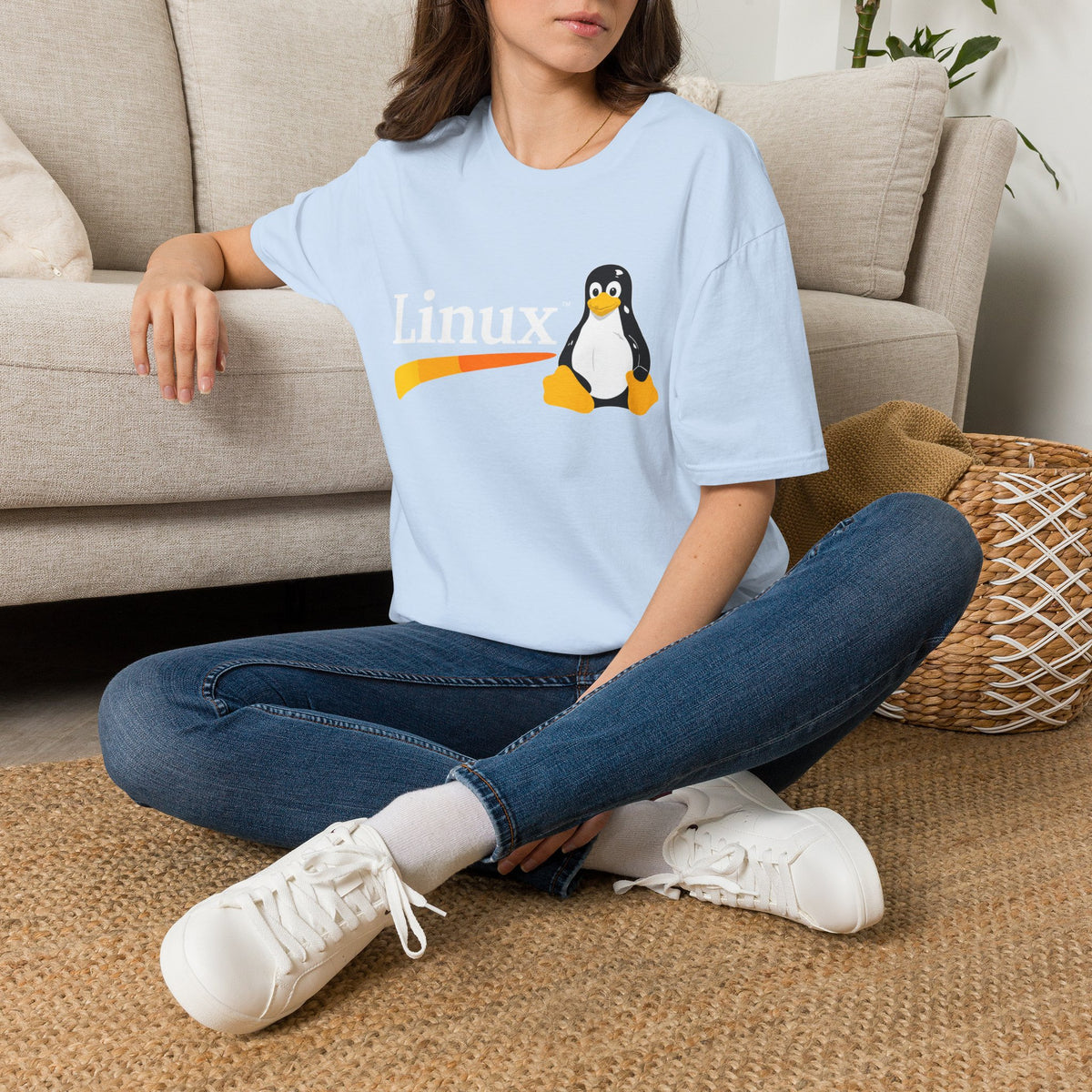 Linux Penguin Logo T‑Shirt — Retro Tech Tee for Developers & Open Source Fans