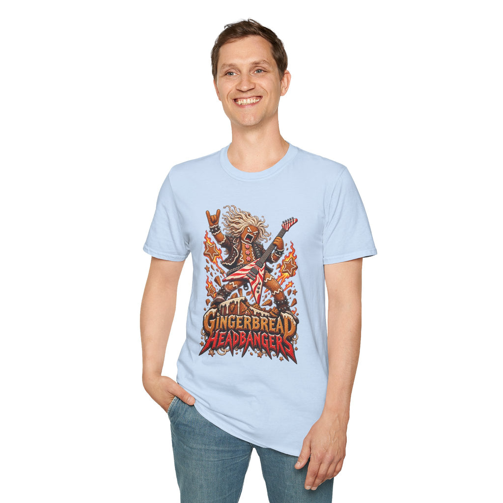 Gingerbread Headbangers | Christmas Funny Rock T-Shirt