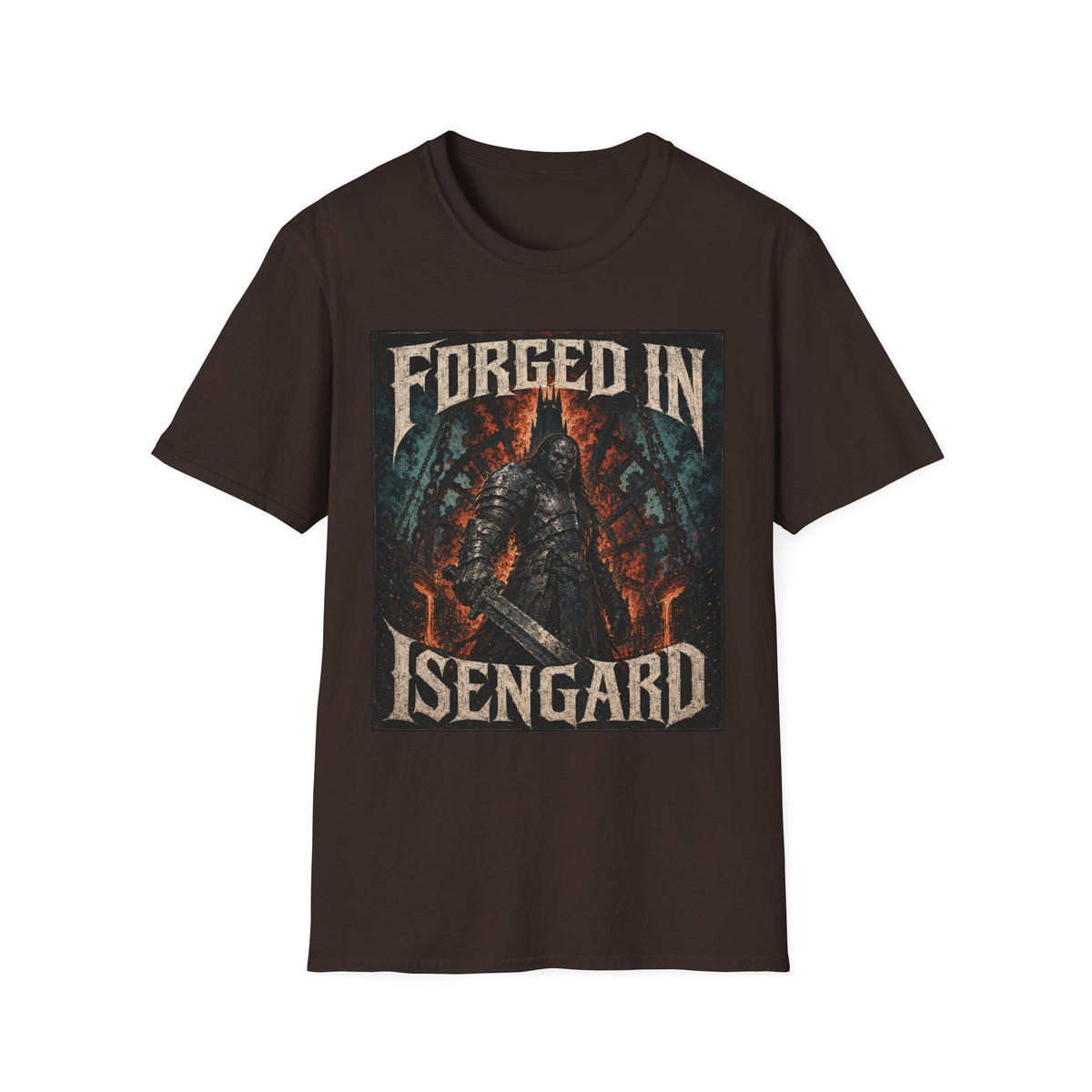Forged in Isengard T-Shirt — Dark Fantasy Middle-earth Inspired Tee