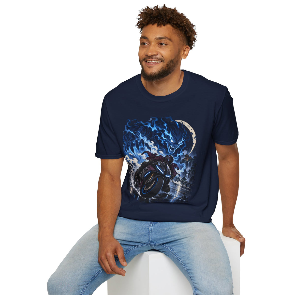 Demon of the Storm | Night Rider | Japanese Urban Motorcycle Tee