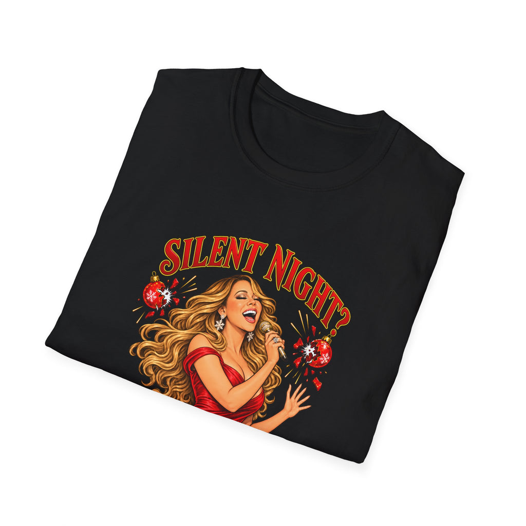 Mariah Carey Christmas T-Shirt | Silent Night? Not With Mariah Retro Holiday Tee