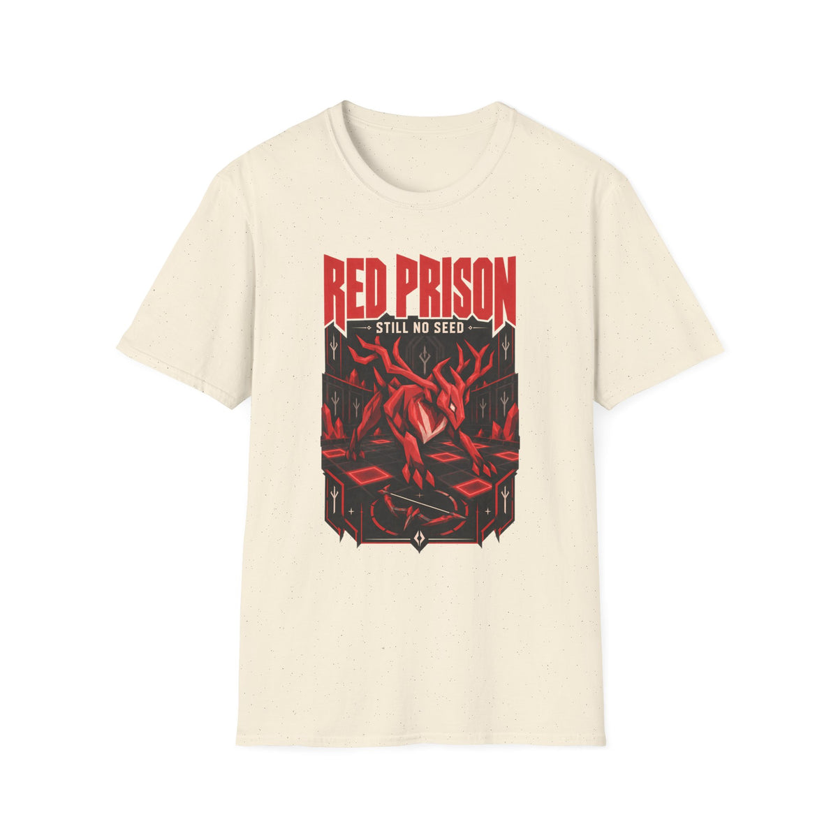 Red Prison OSRS Runescape Inspired T-Shirt - 'Still No Seed' Graphic Tee