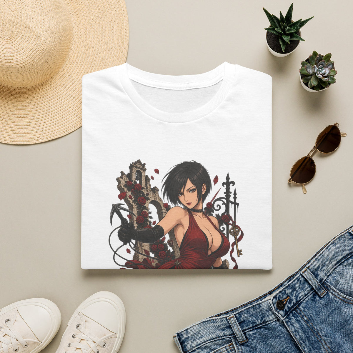 Ada Wong | Resident Evil | Anime Style Pin up Girl T-Shirt