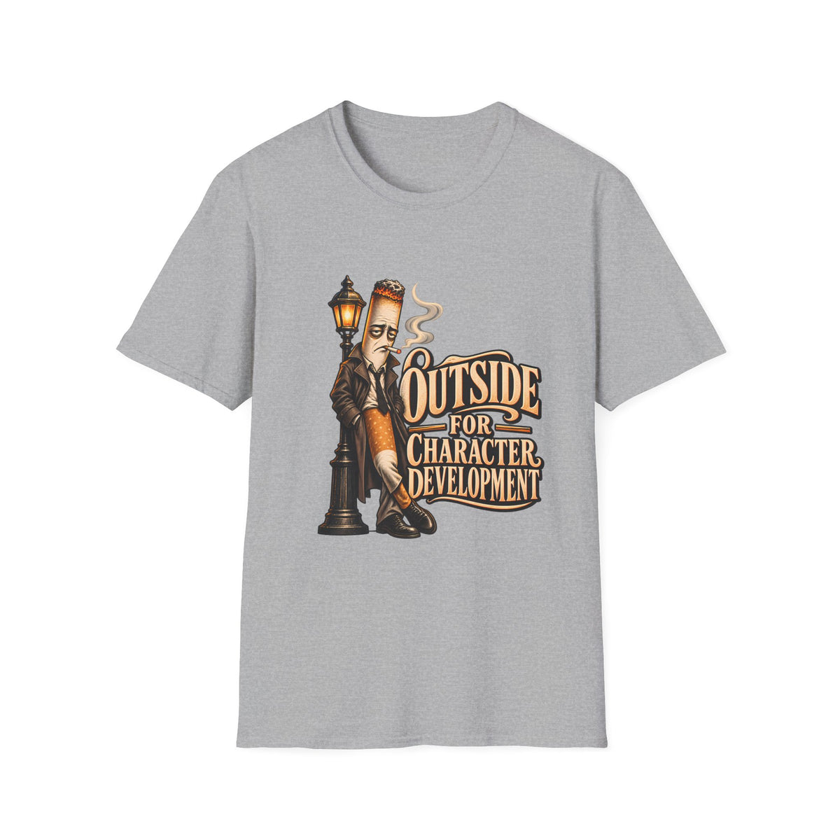 Outside for Character Development | Humorous Vintage Cigarette Graphic