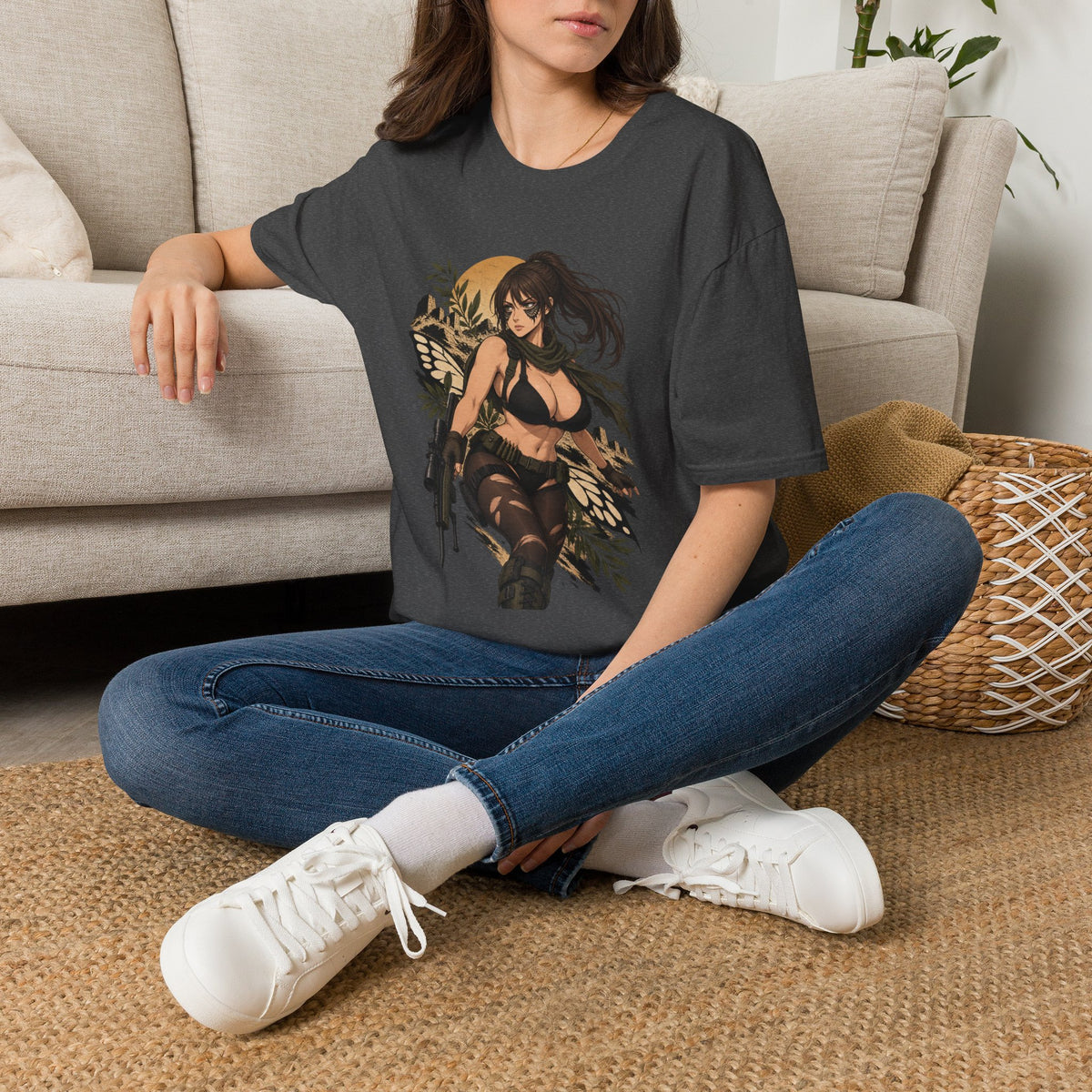 Quiet | Sexy Metal Gear Pin Up Girl | Anime Style Sniper Girl T-Shirt