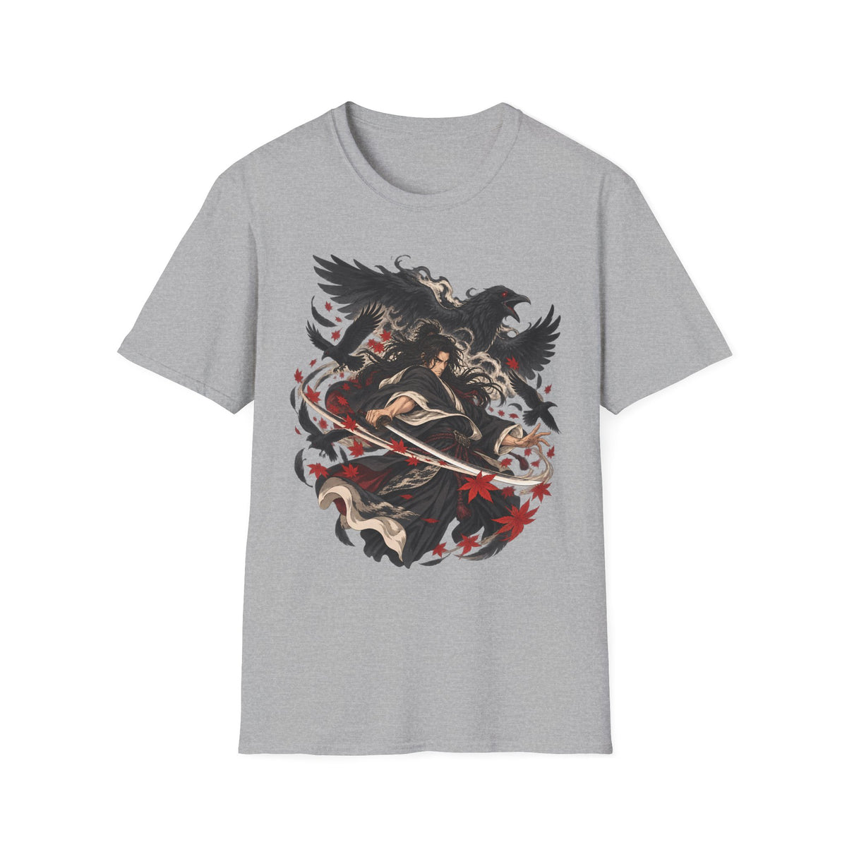 Raven Master | Japanese Samurai | Dark Fantasy T-Shirt