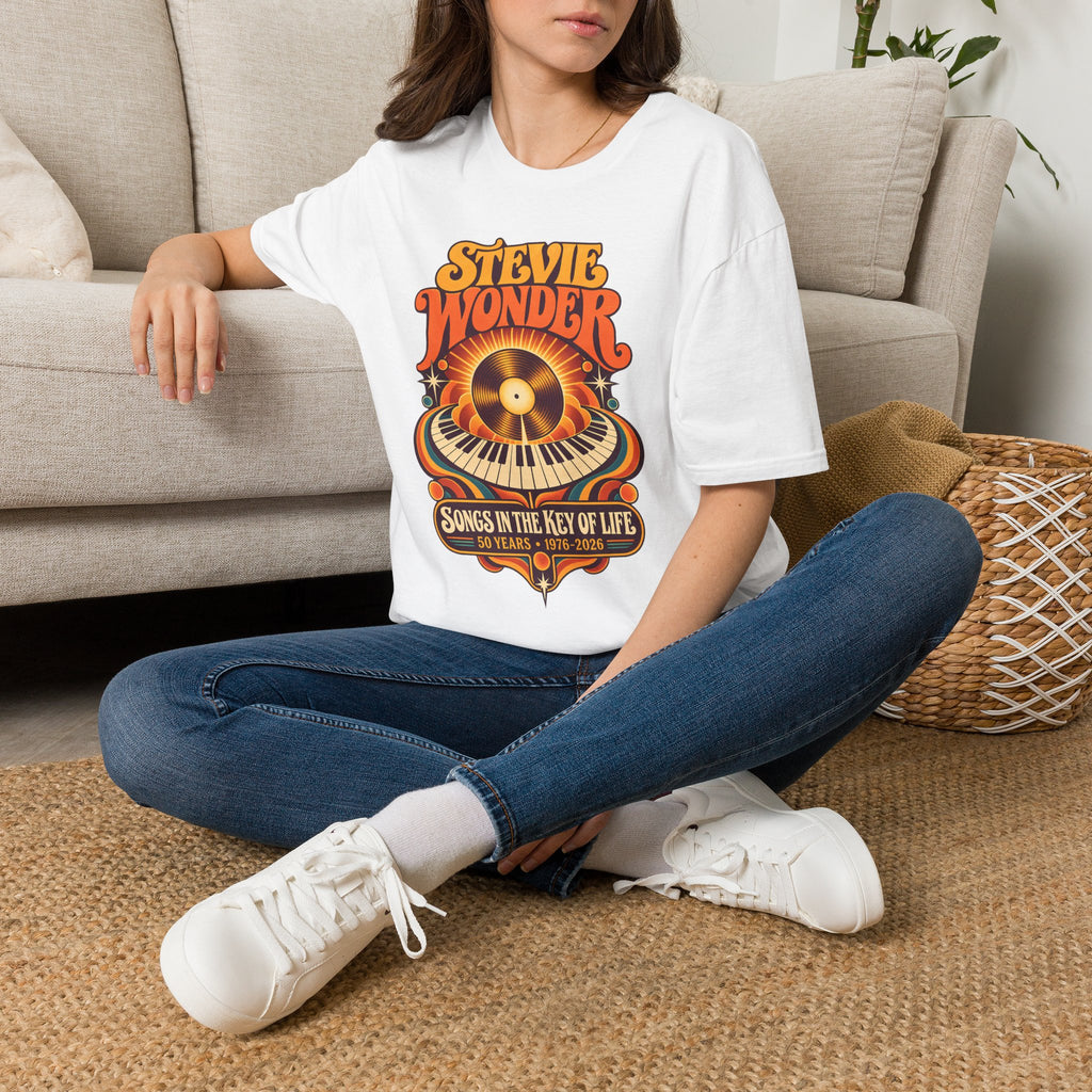 Stevie Wonder Retro Vinyl Tee - Songs In The Key Of Life Graphic T-Shirt