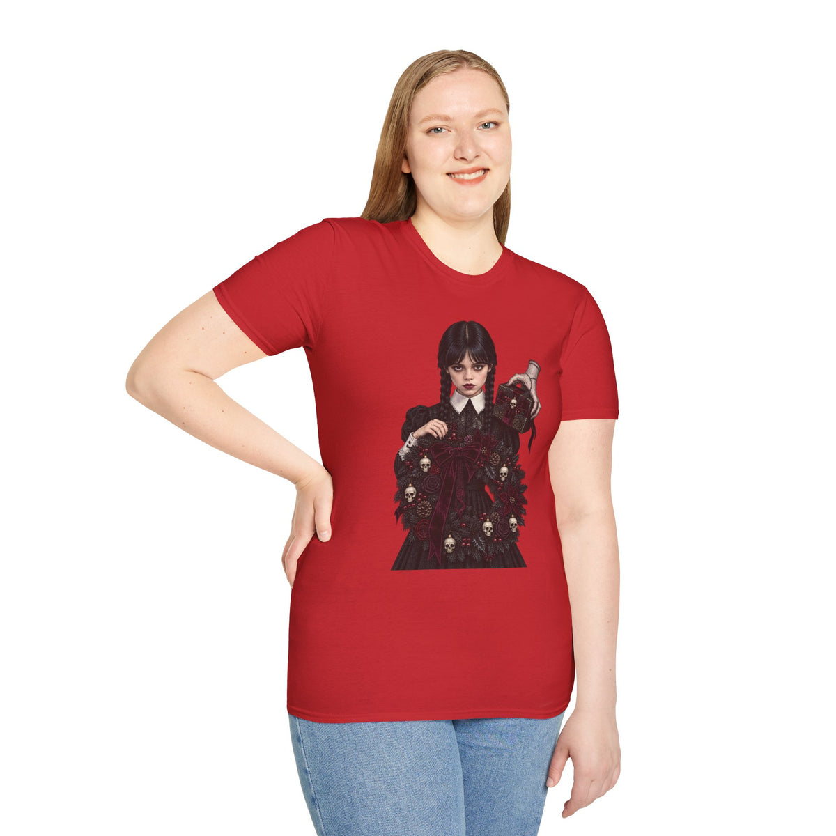 Wednesday Addams | Gothic Chrismtas Portrait T-Shirt