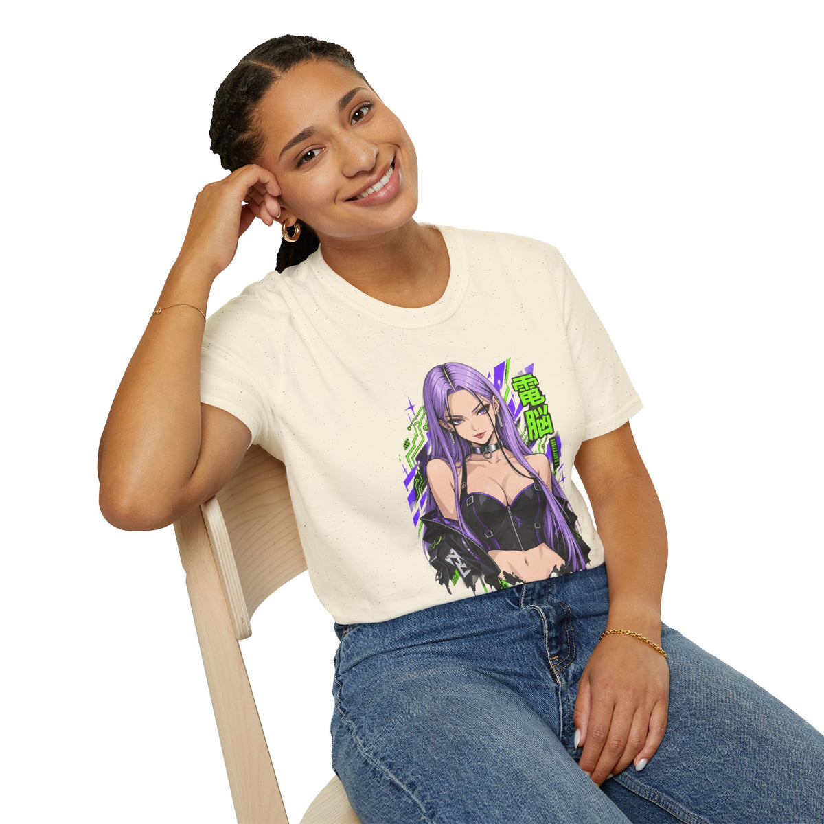Violet | Anime Cyber Sexy Pin Up Girl T-Shirt