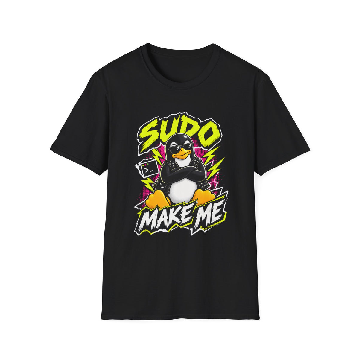 Linux | Penguin | Sudo Make Me | Funny Programmer & Dev Humour | Graphic Tee