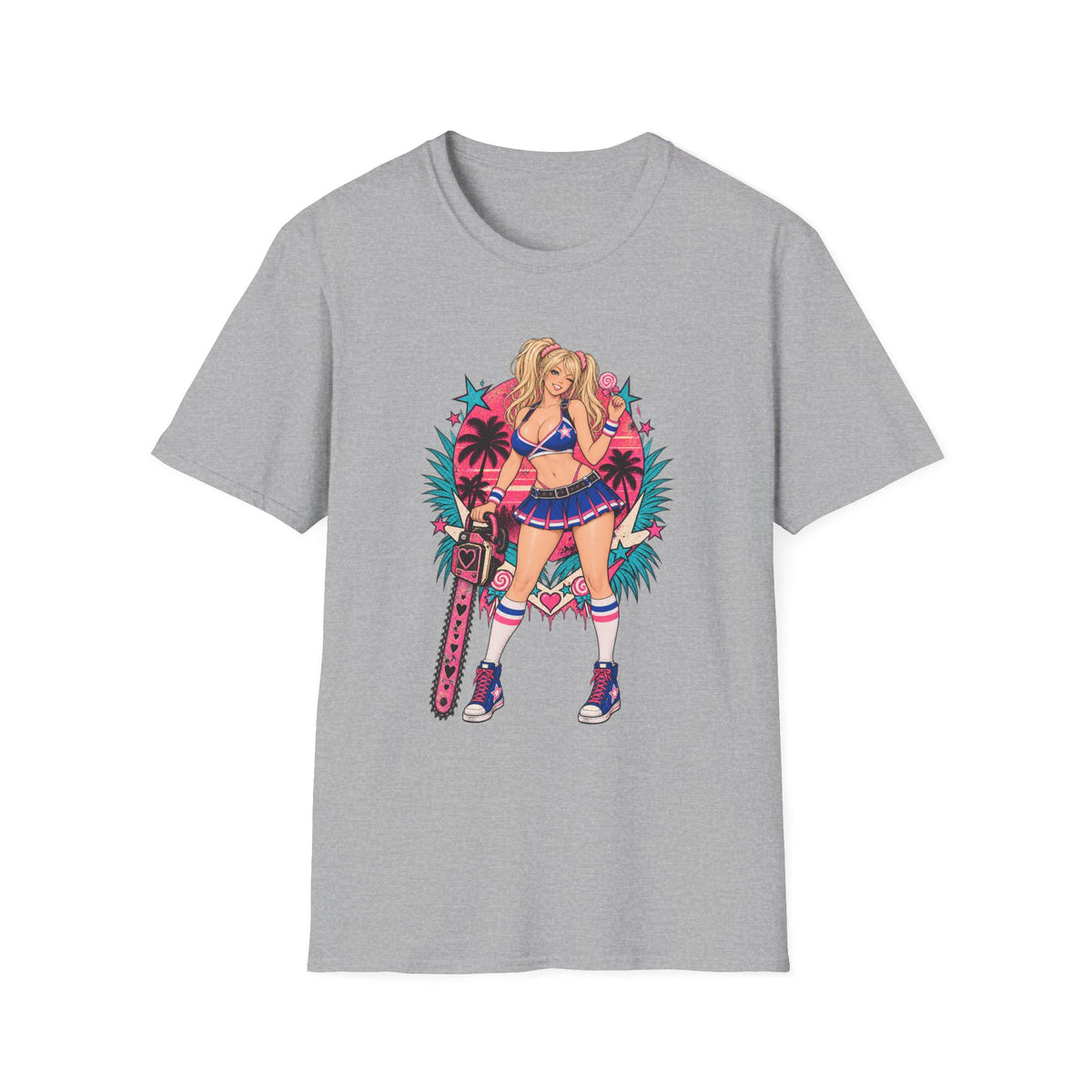 Juliet Starling | Sexy Pinup Beach Babe | Lollipop Chainsaw | Zombie Game T-Shirt