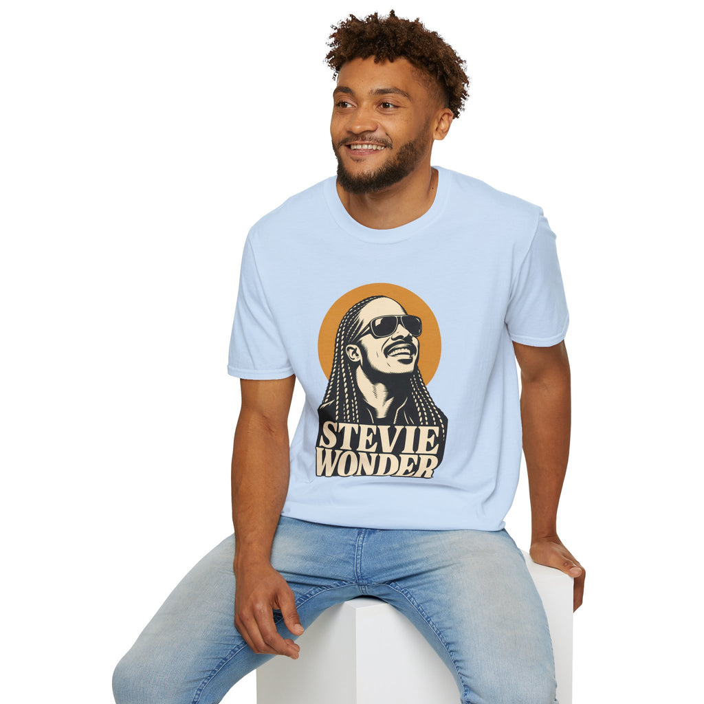 Stevie Wonder Graphic T-Shirt - Retro Soul Music Tee