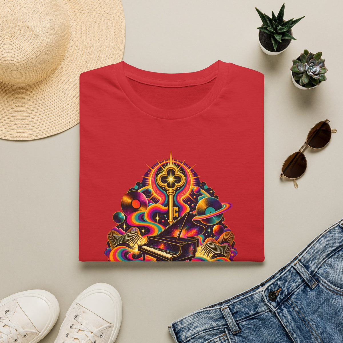Stevie Wonder Psychedelic Key Songs In The Key of Life T-Shirt