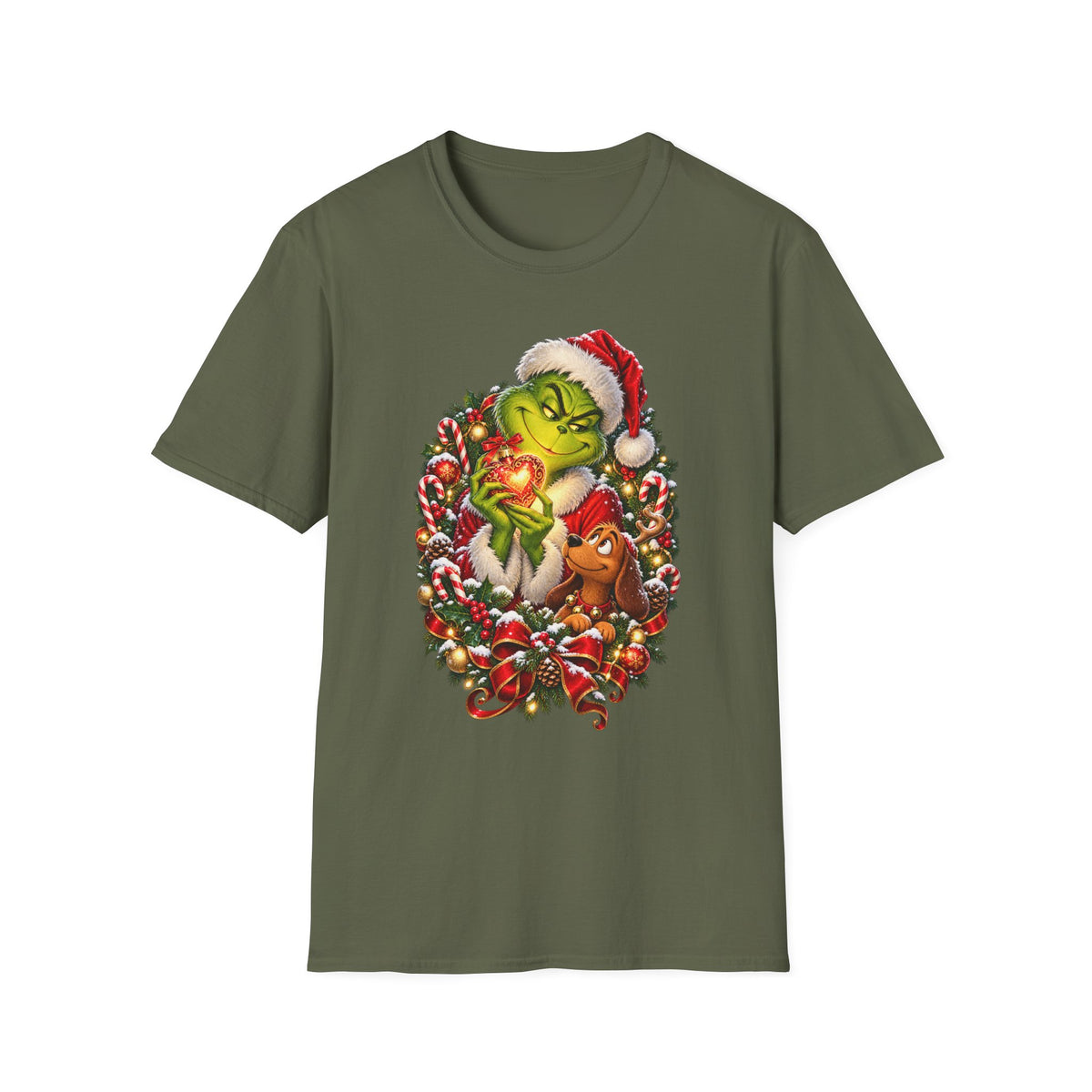 Grinch Heart | Christmas Holiday Grinch T-Shirt