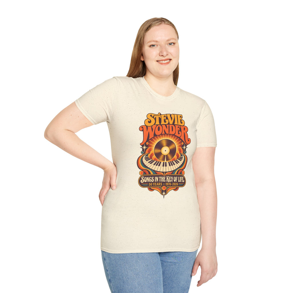 Stevie Wonder Retro Vinyl Tee - Songs In The Key Of Life Graphic T-Shirt