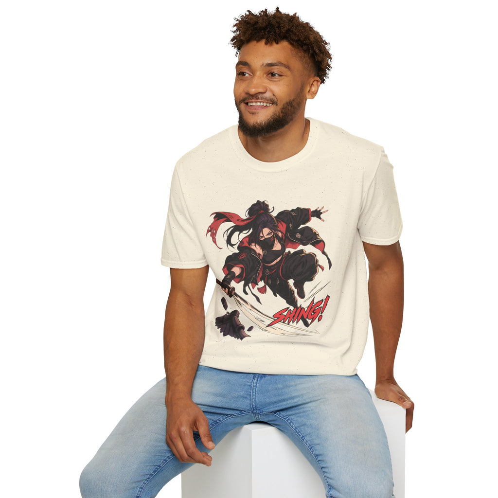 SHING! | Rooftop Samurai Girl | Japanese Anime Style Fight Shirt