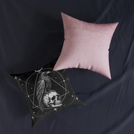 Raven Skull Gothic Moon Geometric Cushion | Decorative Sofa Pillow