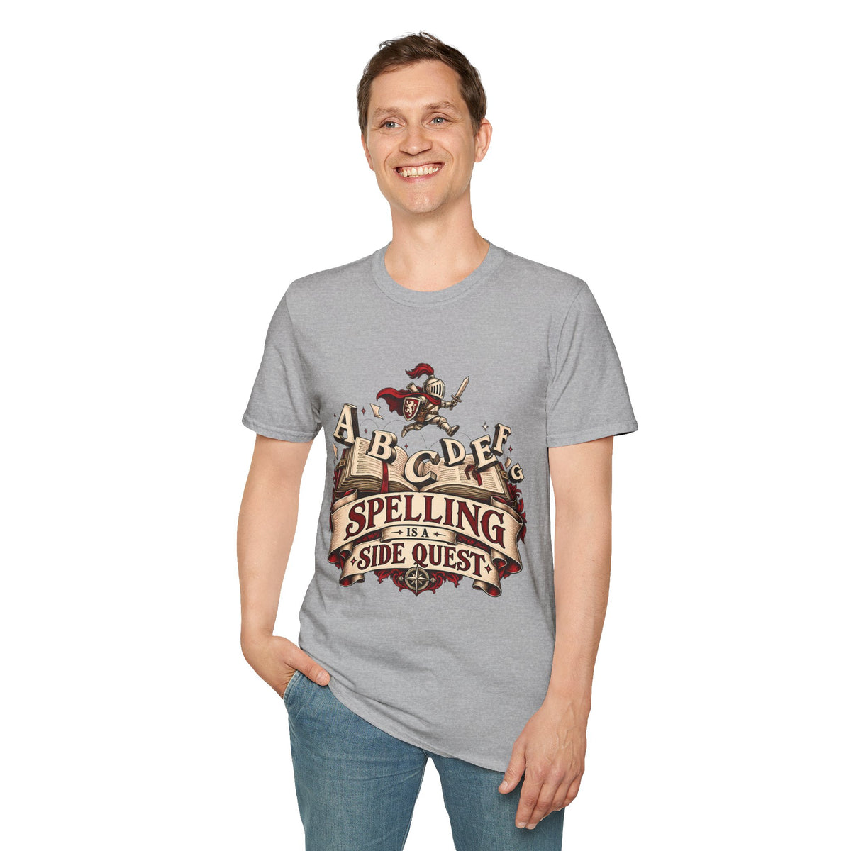 Spelling Is a Side Quest | Funny Spelling & Knight T Shirt