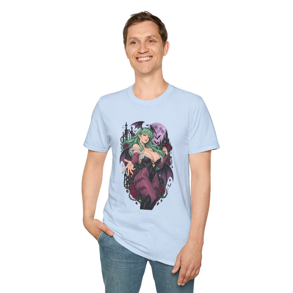 Morrigan | Sexy Succubus Pin Up Girl | Gothic Sorceress Halloween Gamer T-Shirt